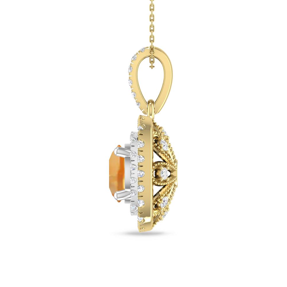 Yellow Gold/White Gold - Citrine
