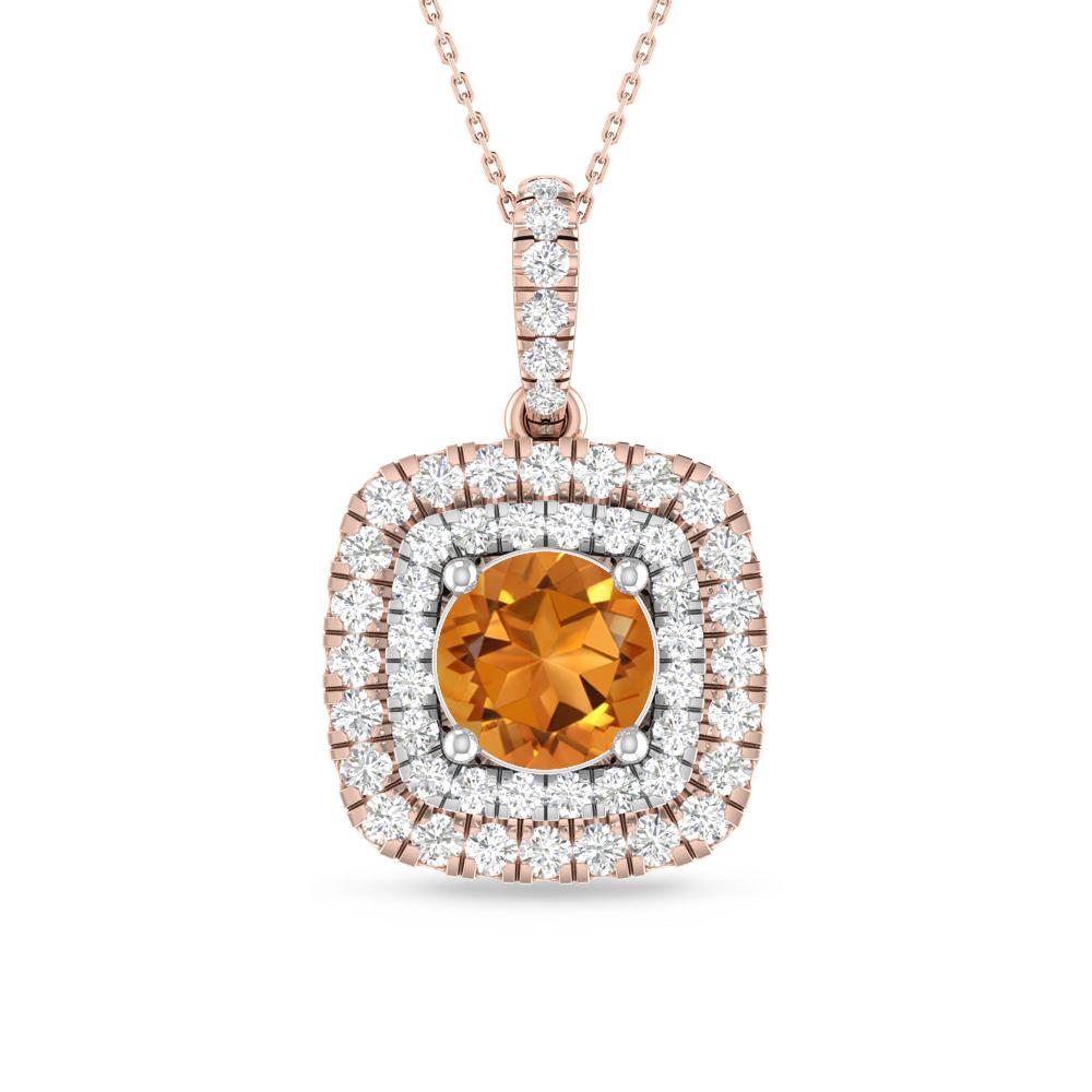 Rose Gold/White Gold - Citrine