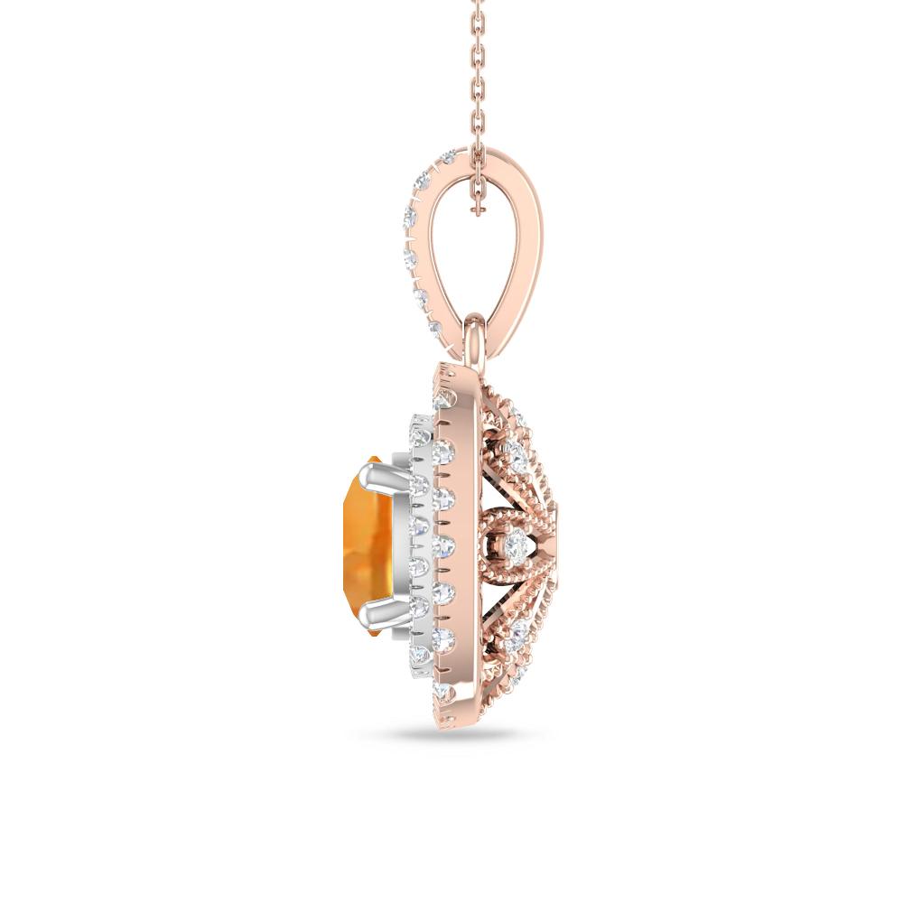 Rose Gold/White Gold - Citrine