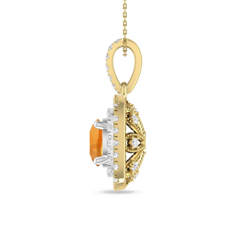 Yellow Gold/White Gold - Citrine
