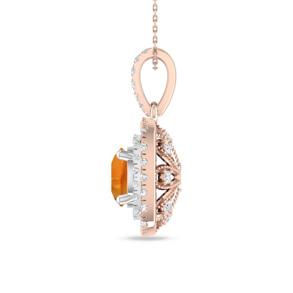 Rose Gold/White Gold - Citrine