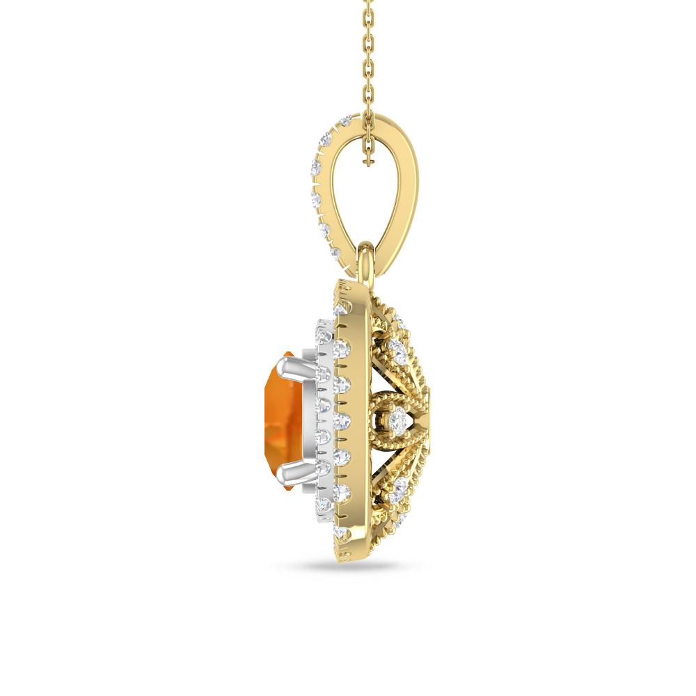 Yellow Gold/White Gold - Citrine