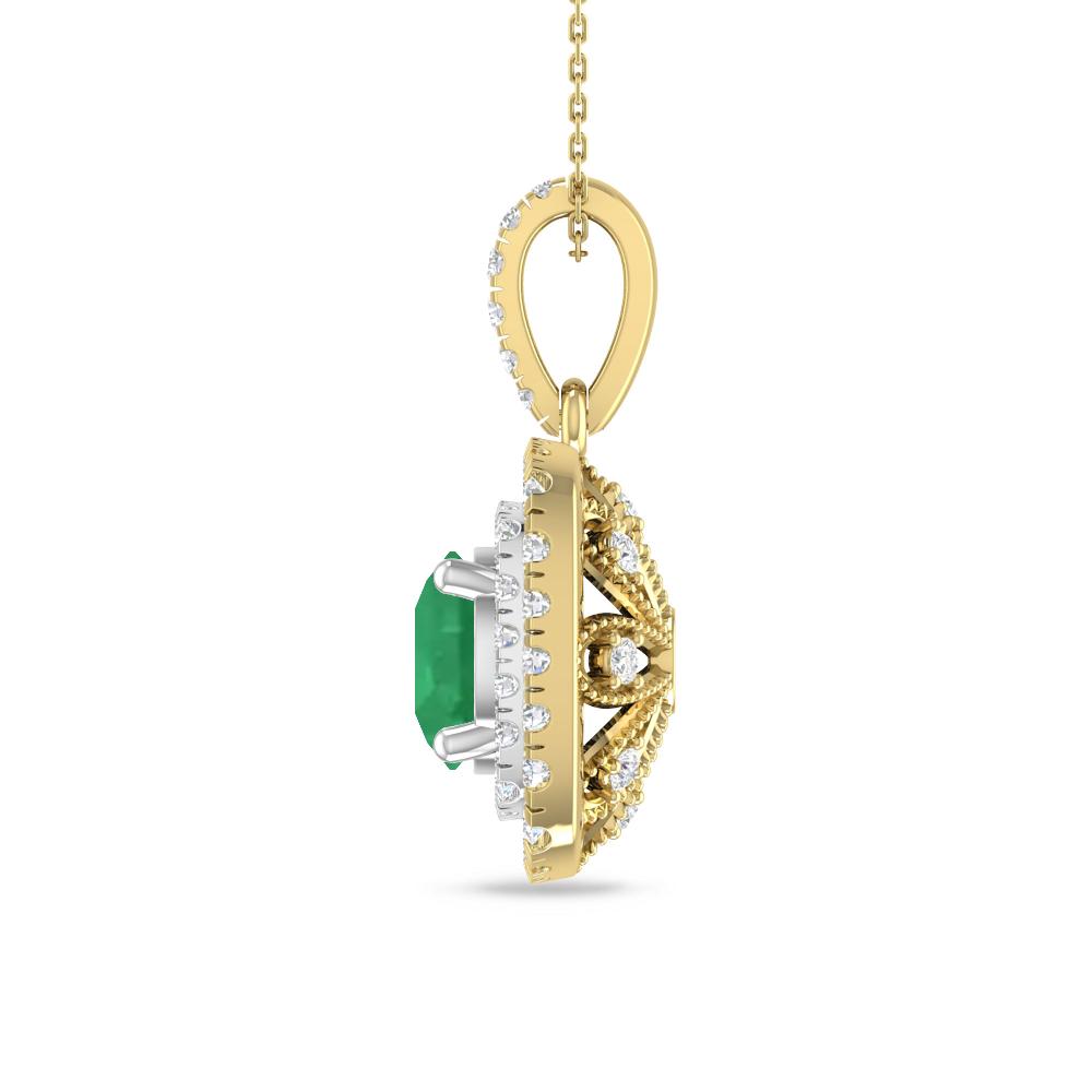 Yellow Gold/White Gold - Emerald