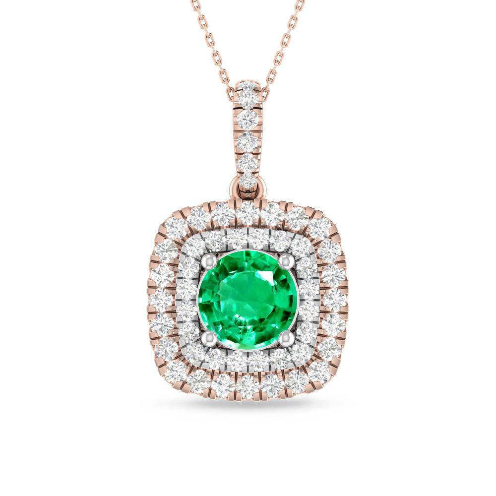 Rose Gold/White Gold - Emerald