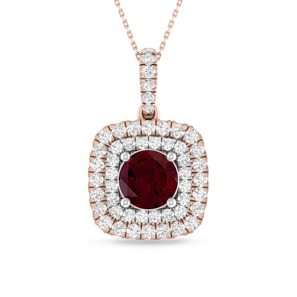 Rose Gold/White Gold - Garnet