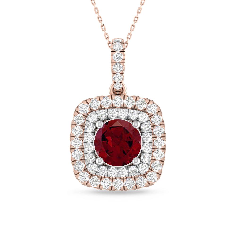 Rose Gold/White Gold - Garnet