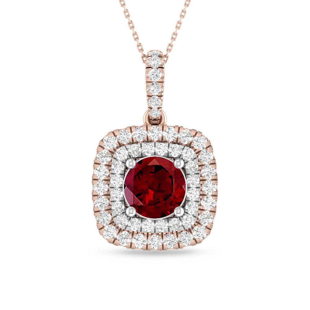 Rose Gold/White Gold - Garnet