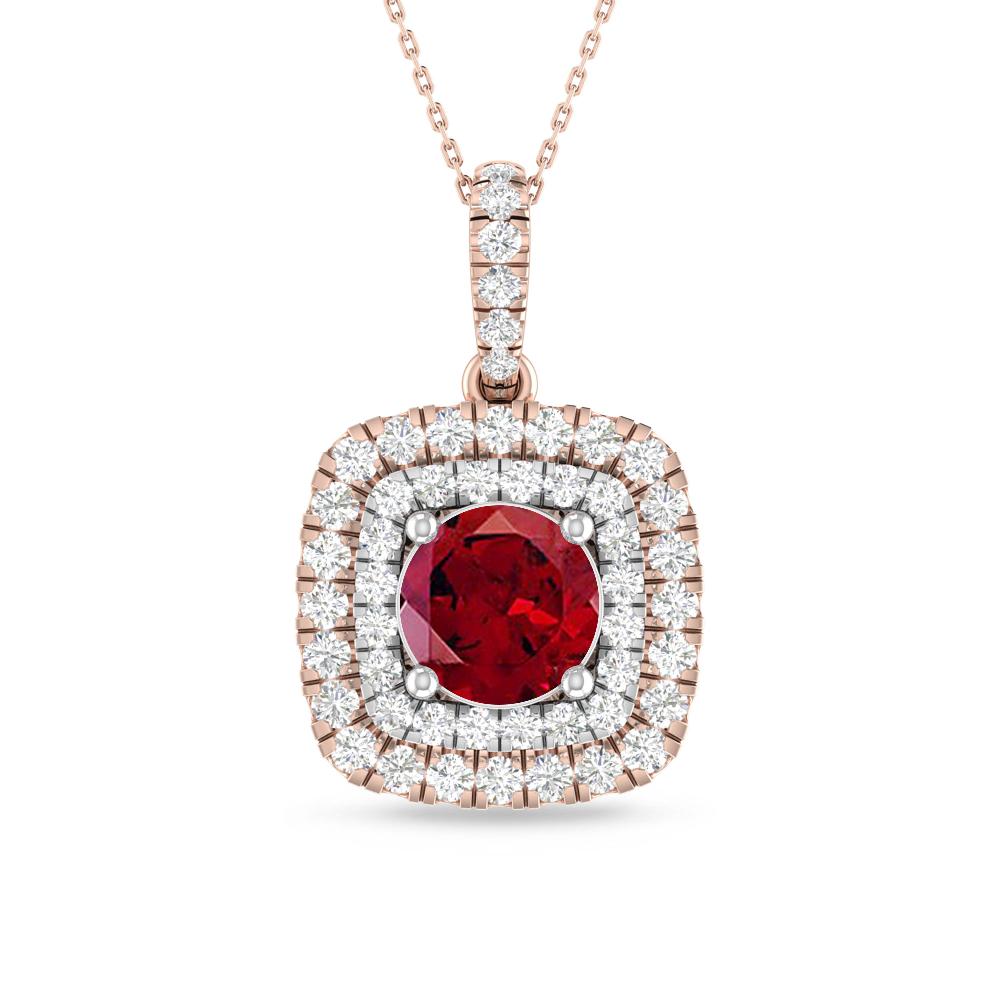 Rose Gold/White Gold - Garnet