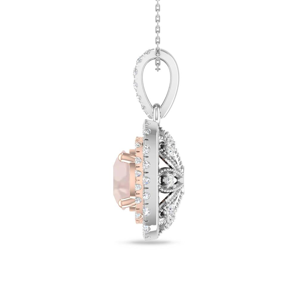 White Gold/Rose Gold - Morganite