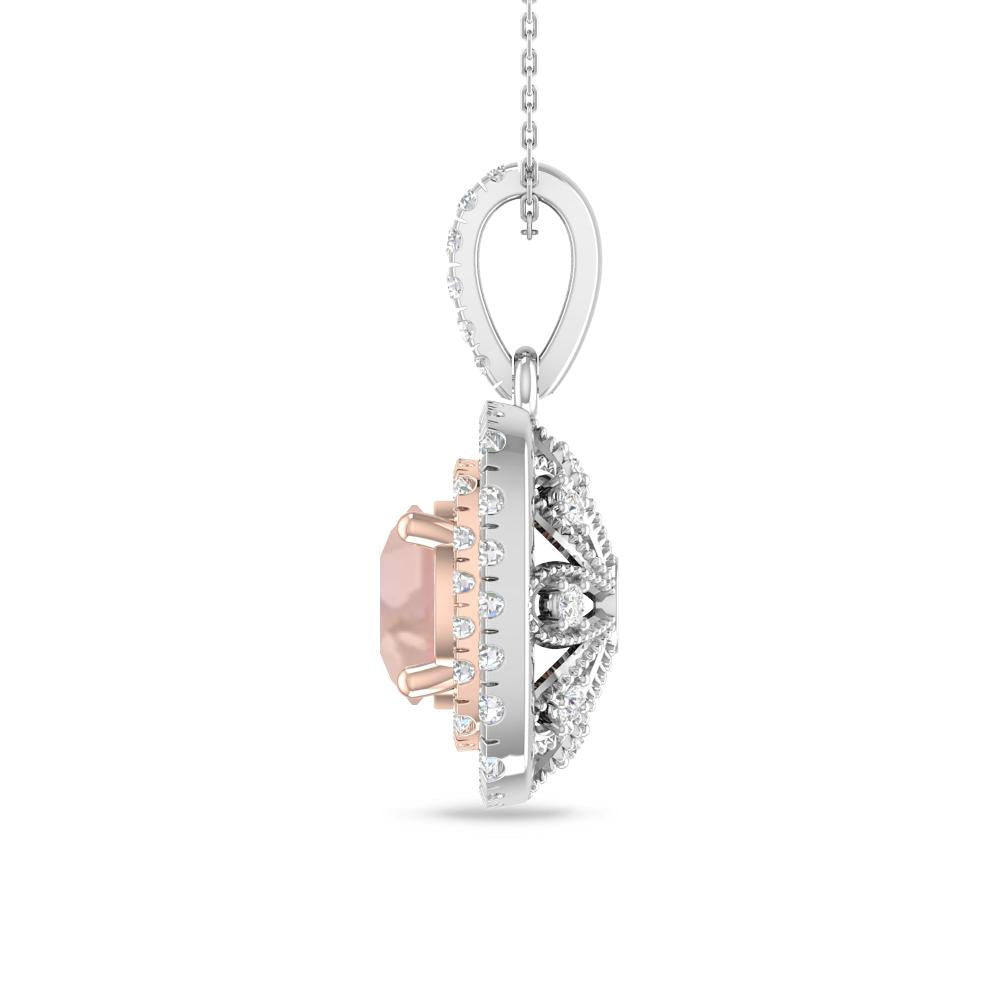 White Gold/Rose Gold - Morganite