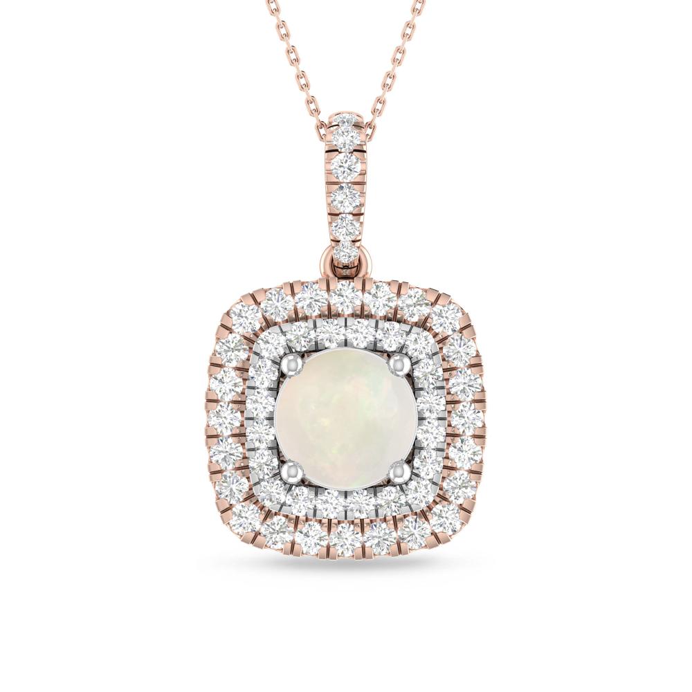 Rose Gold/White Gold - Opal