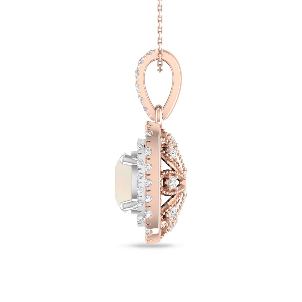 Rose Gold/White Gold - Opal