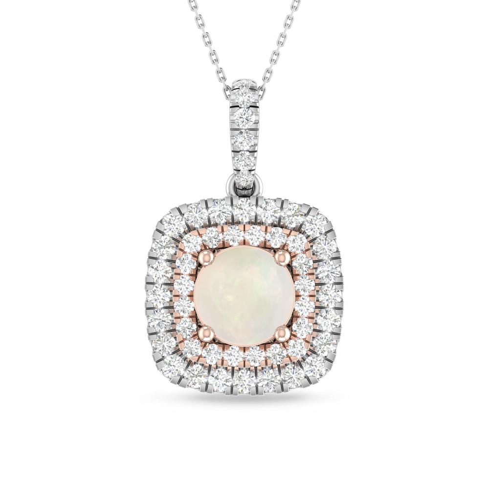 White Gold/Rose Gold - Opal