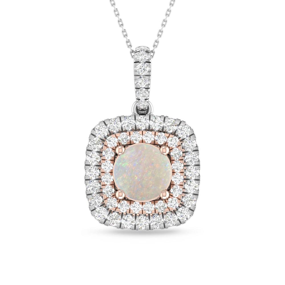 White Gold/Rose Gold - Opal