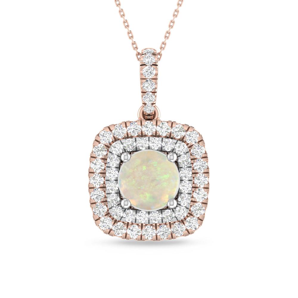 Rose Gold/White Gold - Opal