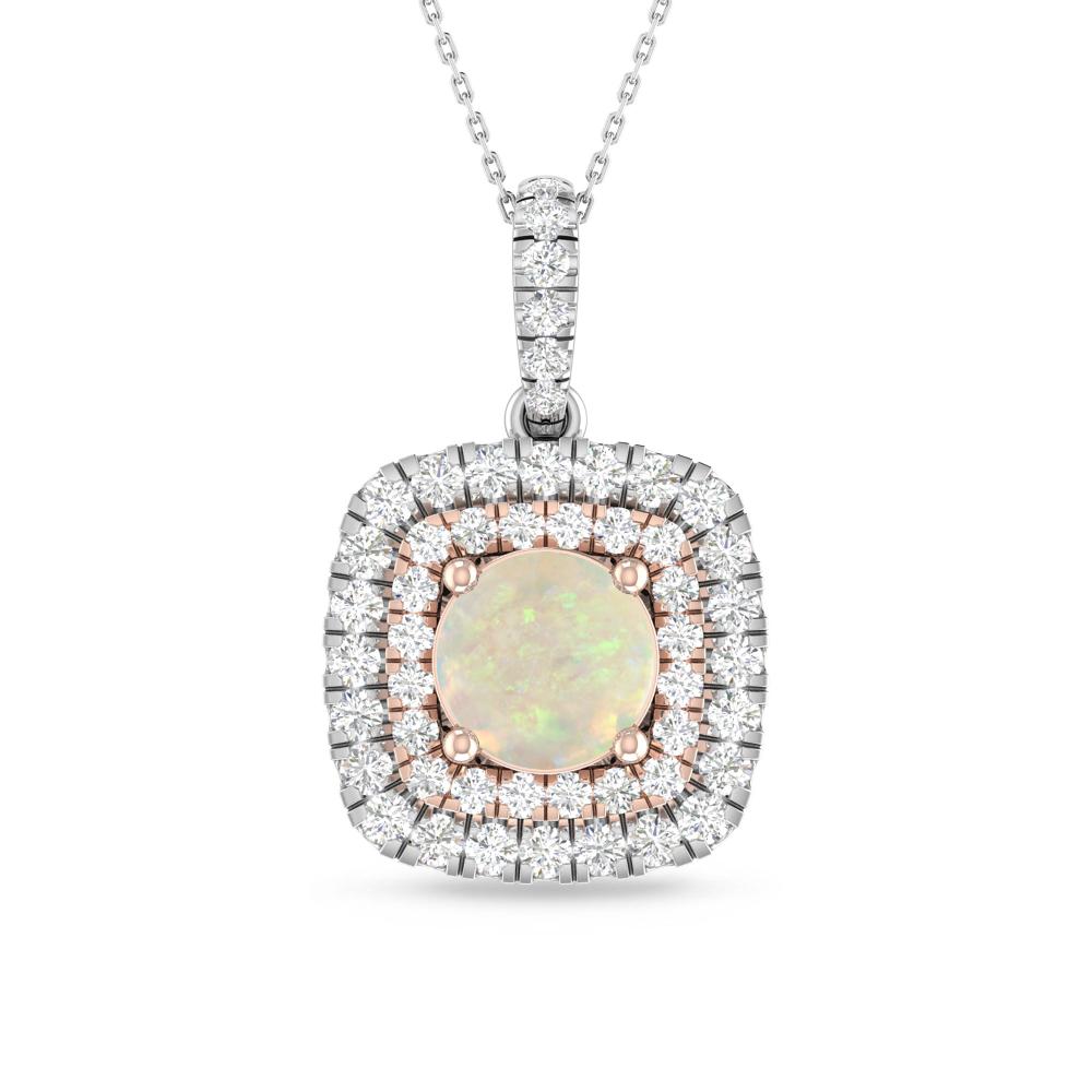 White Gold/Rose Gold - Opal