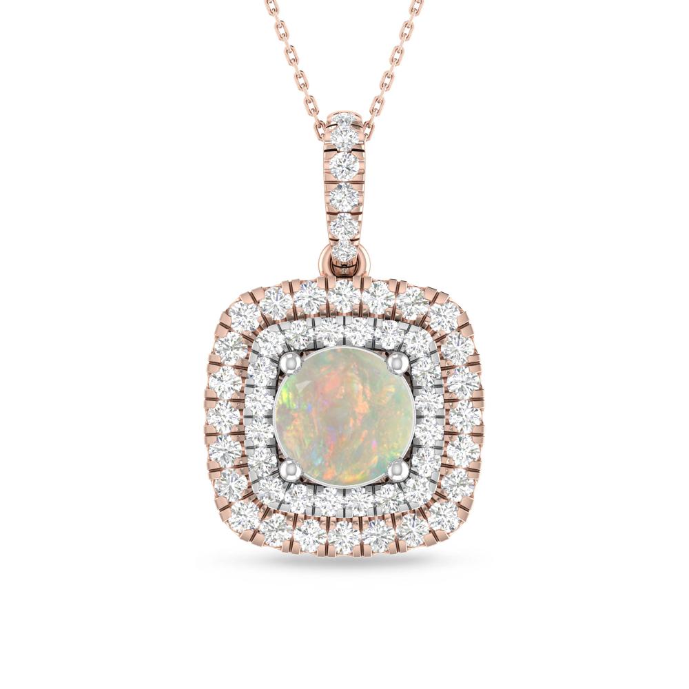 Rose Gold/White Gold - Opal