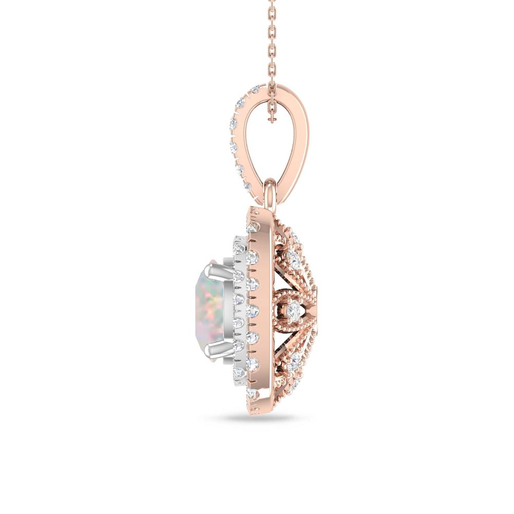 Rose Gold/White Gold - Opal
