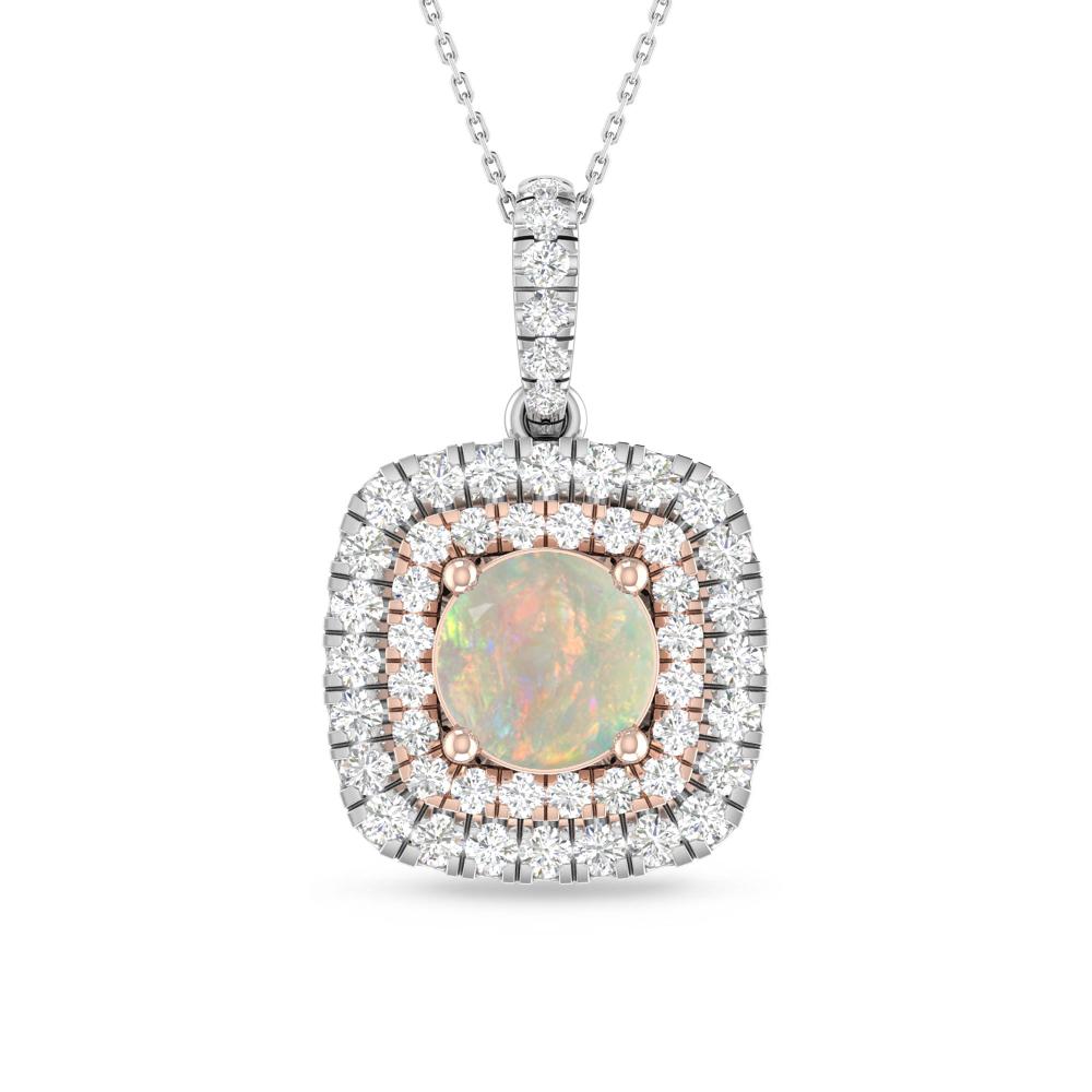 White Gold/Rose Gold - Opal