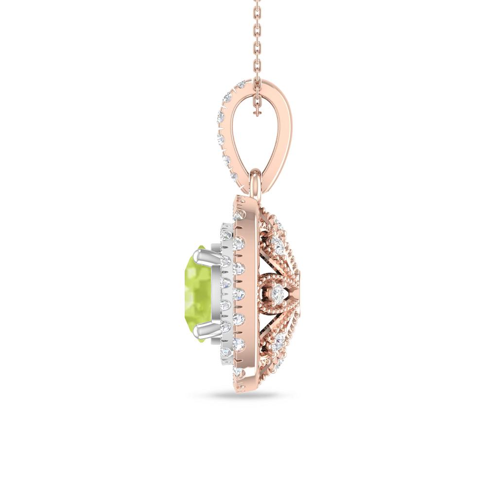 Rose Gold/White Gold - Peridot
