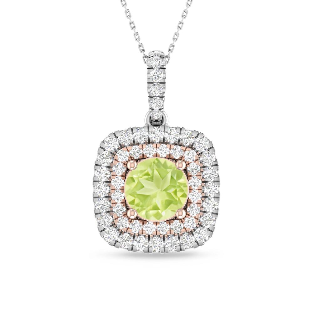 White Gold/Rose Gold - Peridot