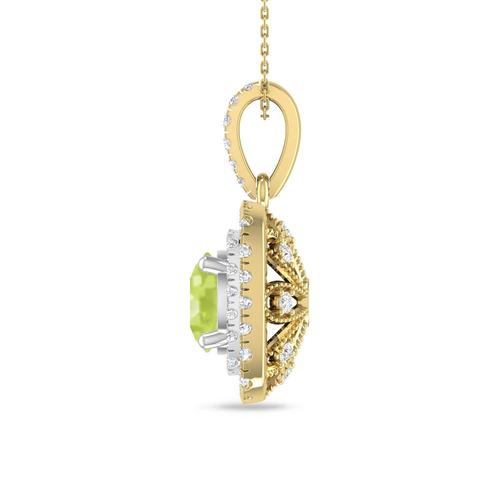 Yellow Gold/White Gold - Peridot