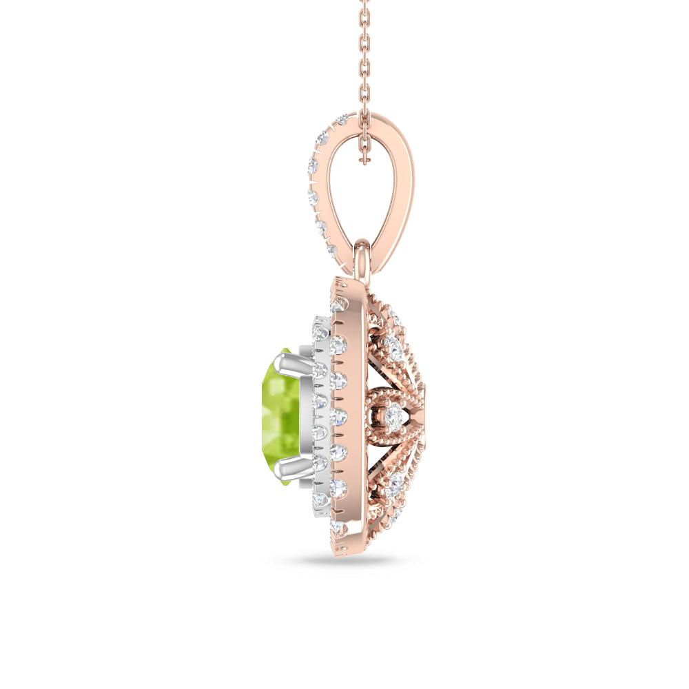 Rose Gold/White Gold - Peridot