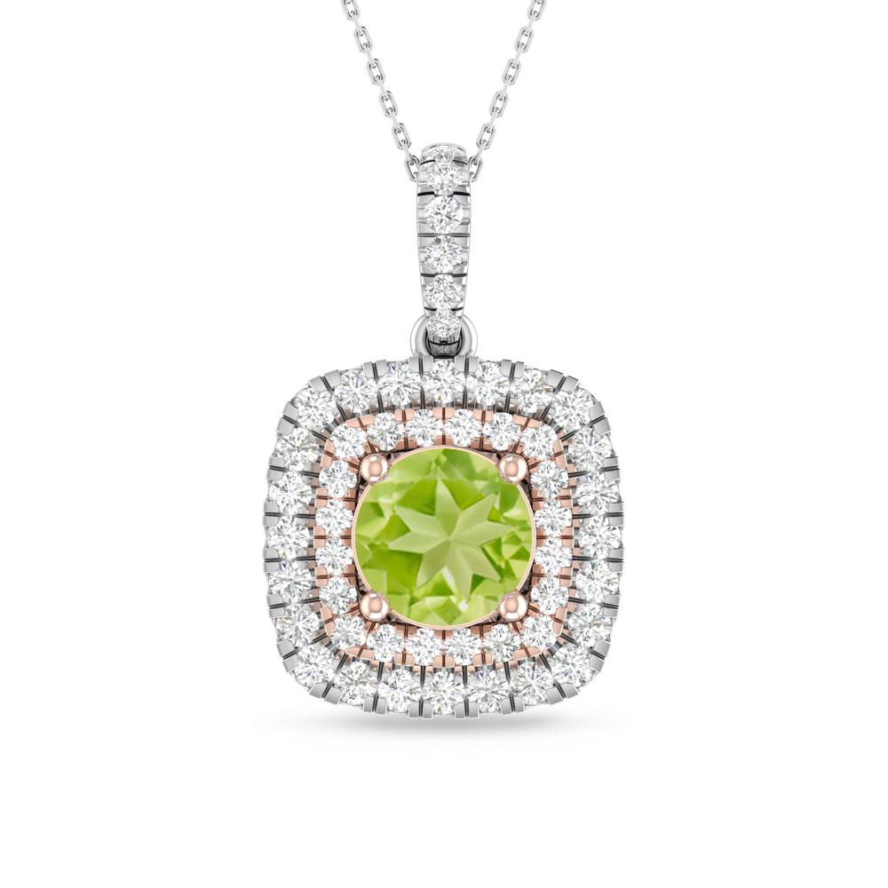 White Gold/Rose Gold - Peridot