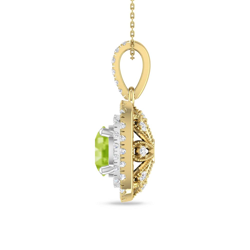 Yellow Gold/White Gold - Peridot