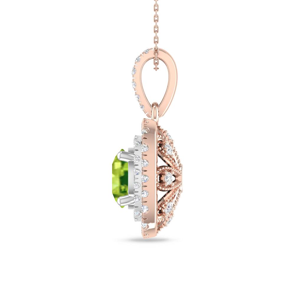 Rose Gold/White Gold - Peridot