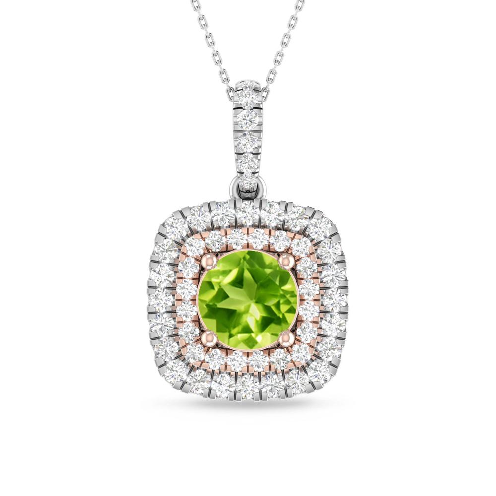 White Gold/Rose Gold - Peridot