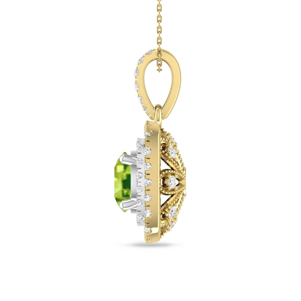 Yellow Gold/White Gold - Peridot