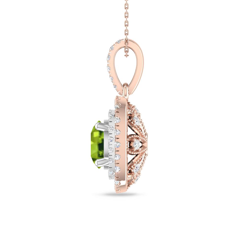 Rose Gold/White Gold - Peridot