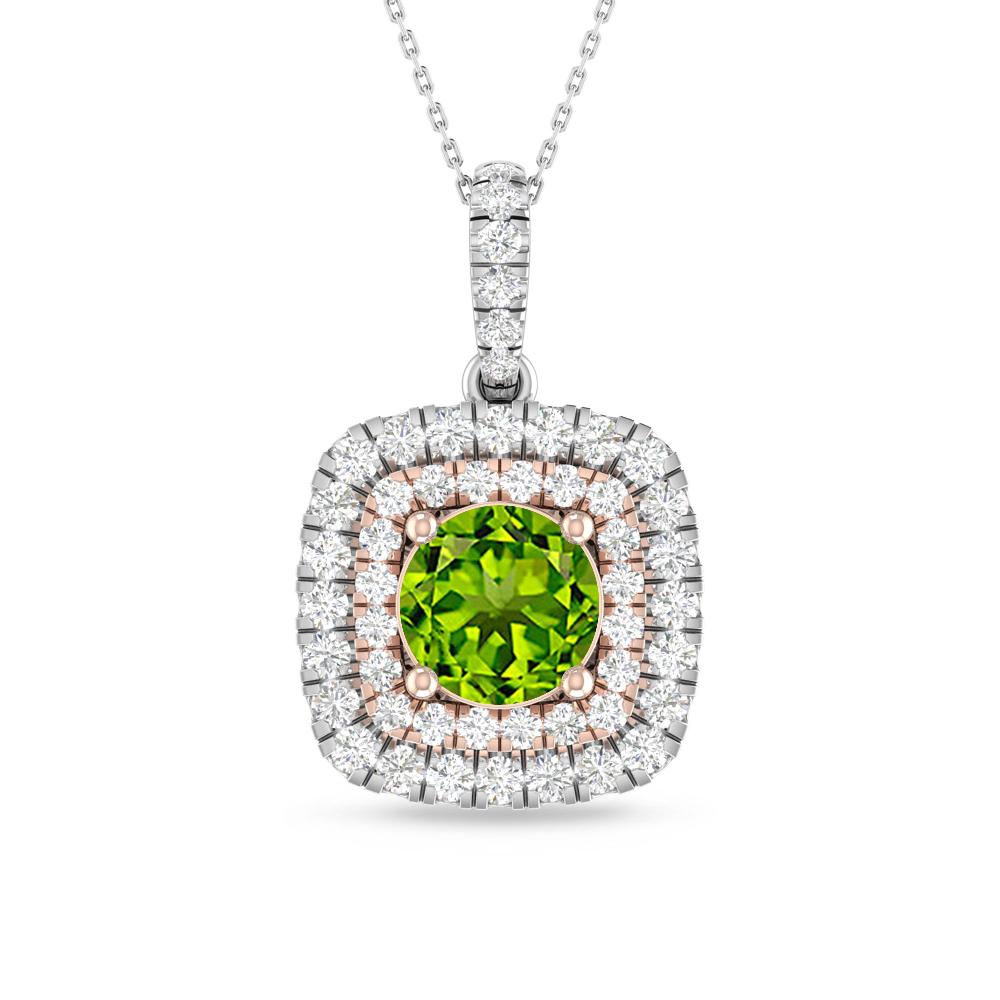 White Gold/Rose Gold - Peridot