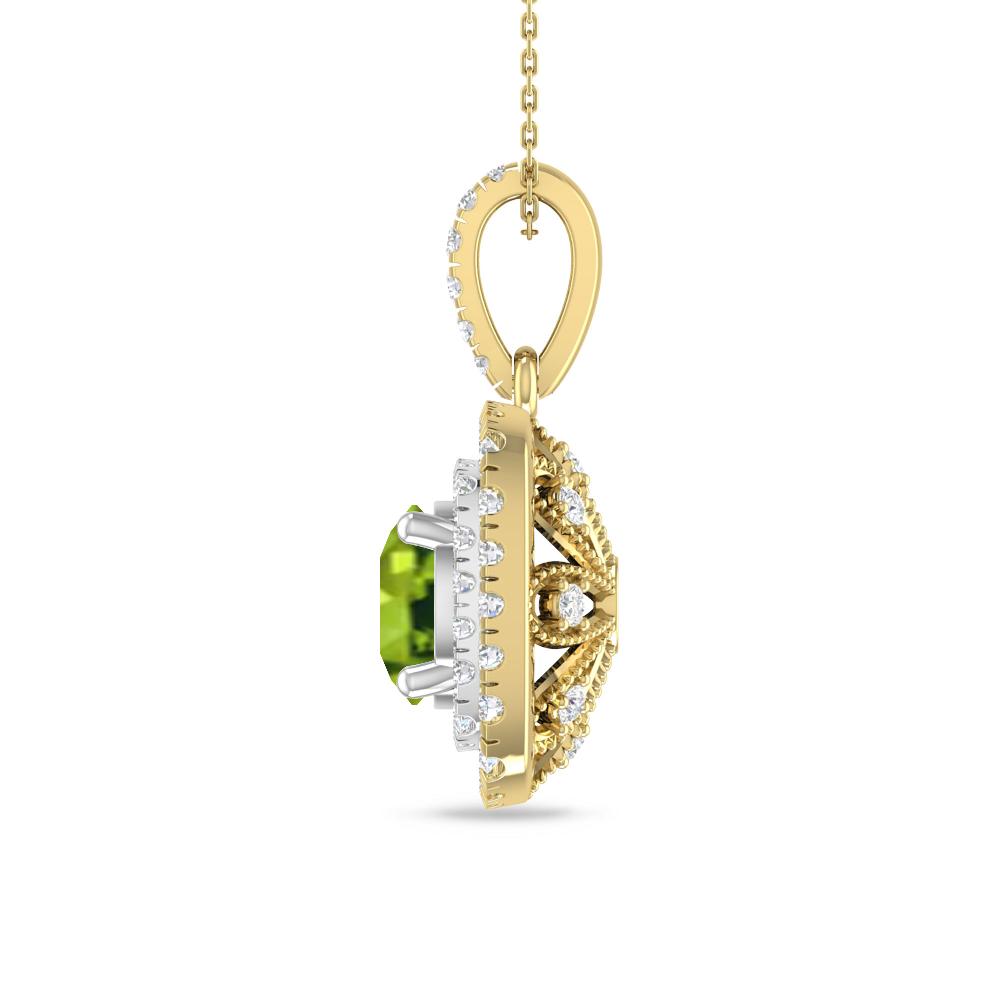 Yellow Gold/White Gold - Peridot