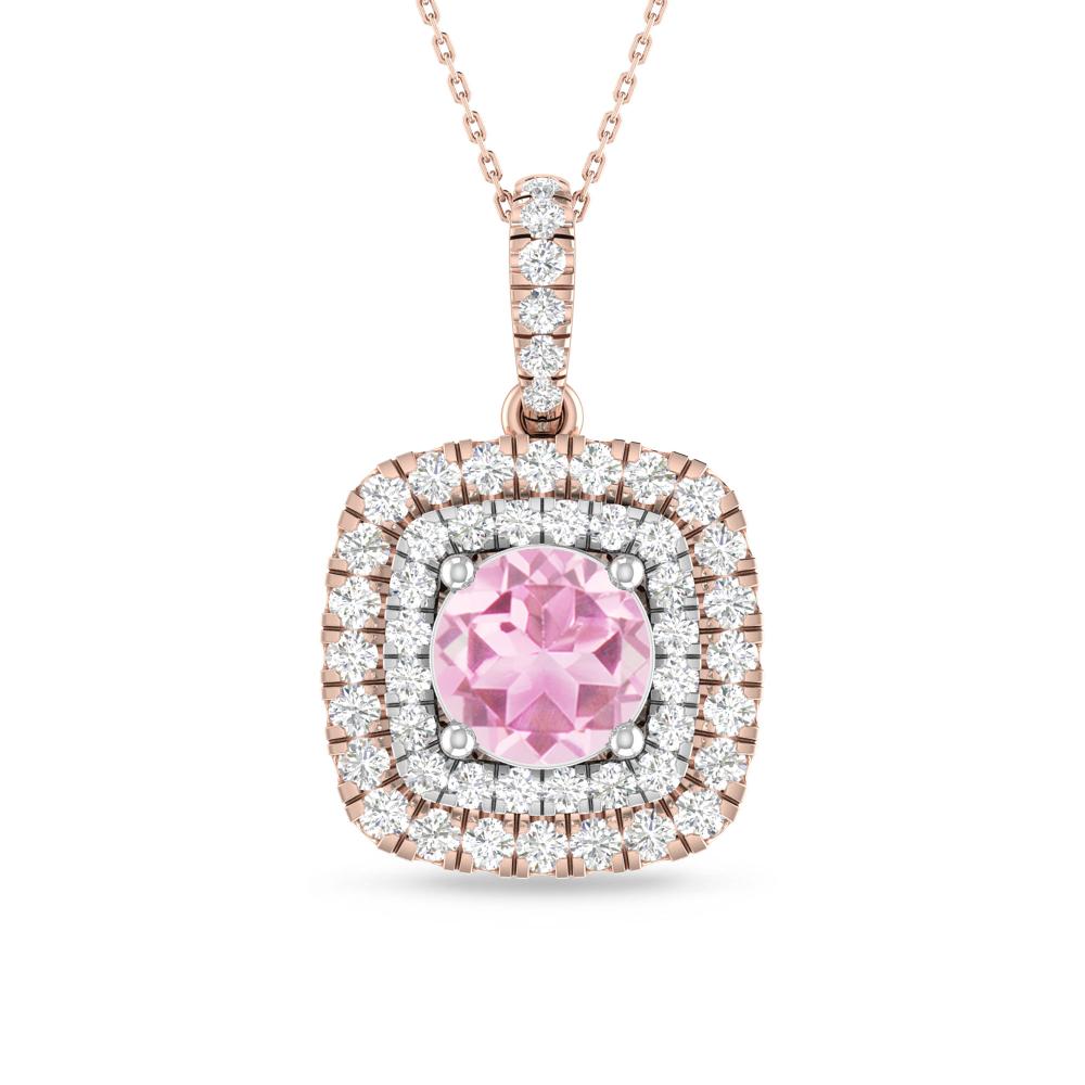Rose Gold/White Gold - Pink Tourmaline