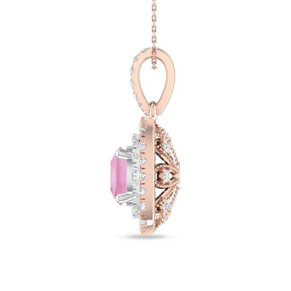 Rose Gold/White Gold - Pink Tourmaline