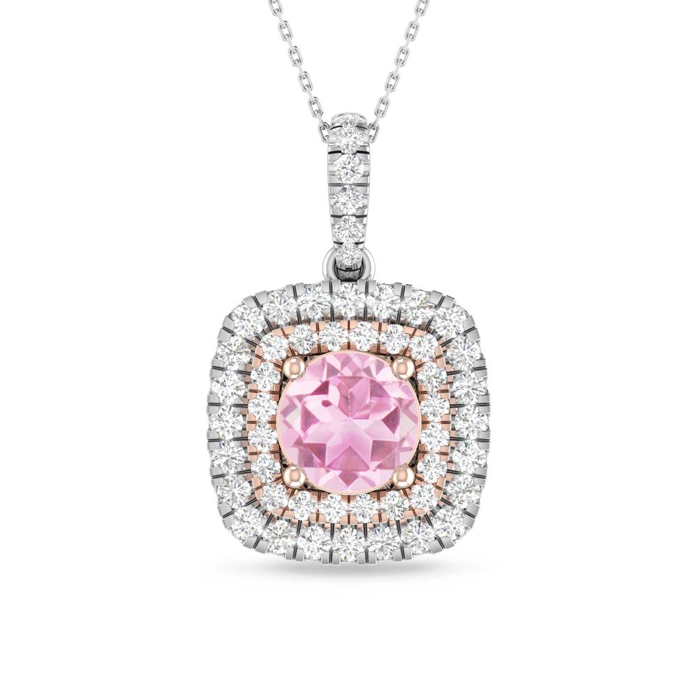 White Gold/Rose Gold - Pink Tourmaline