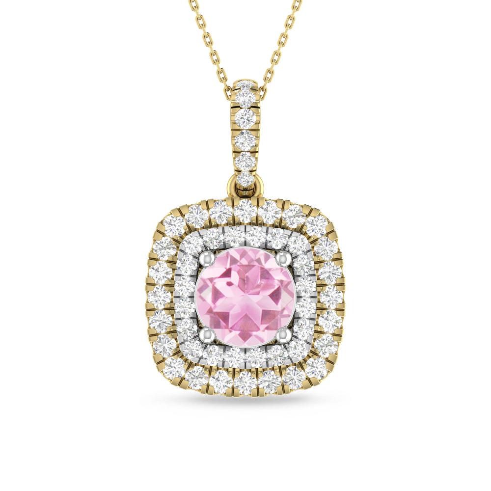Yellow Gold/White Gold - Pink Tourmaline