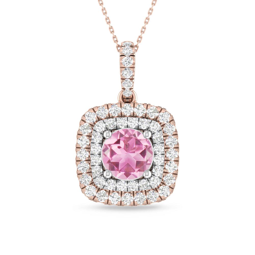 Rose Gold/White Gold - Pink Tourmaline