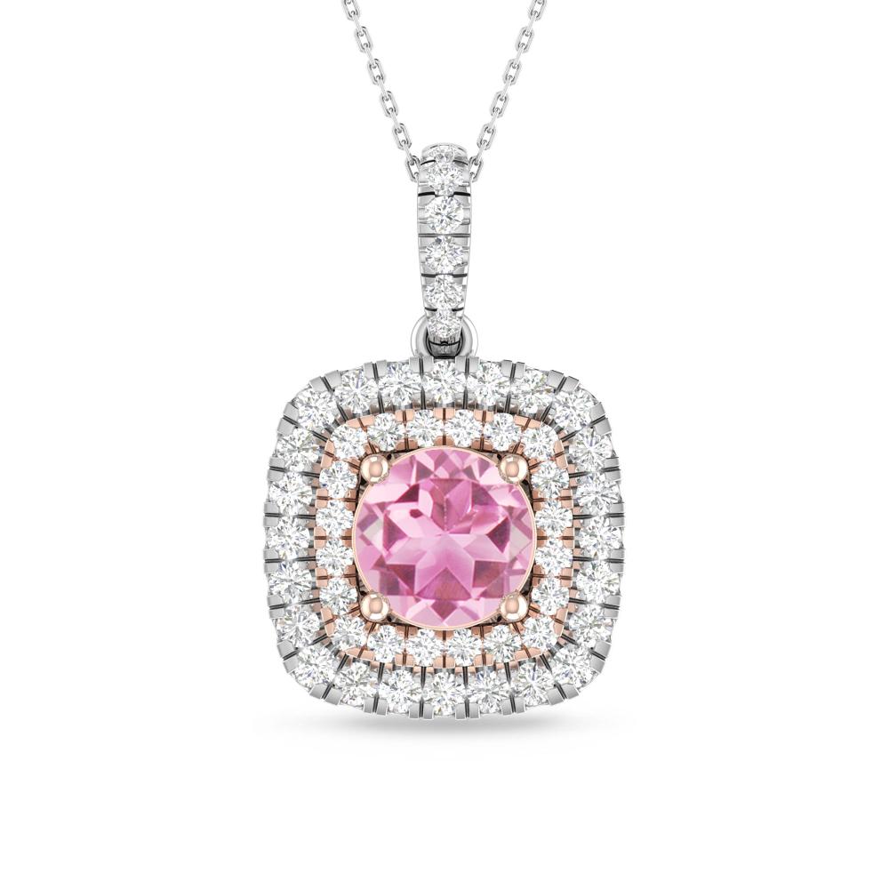 White Gold/Rose Gold - Pink Tourmaline