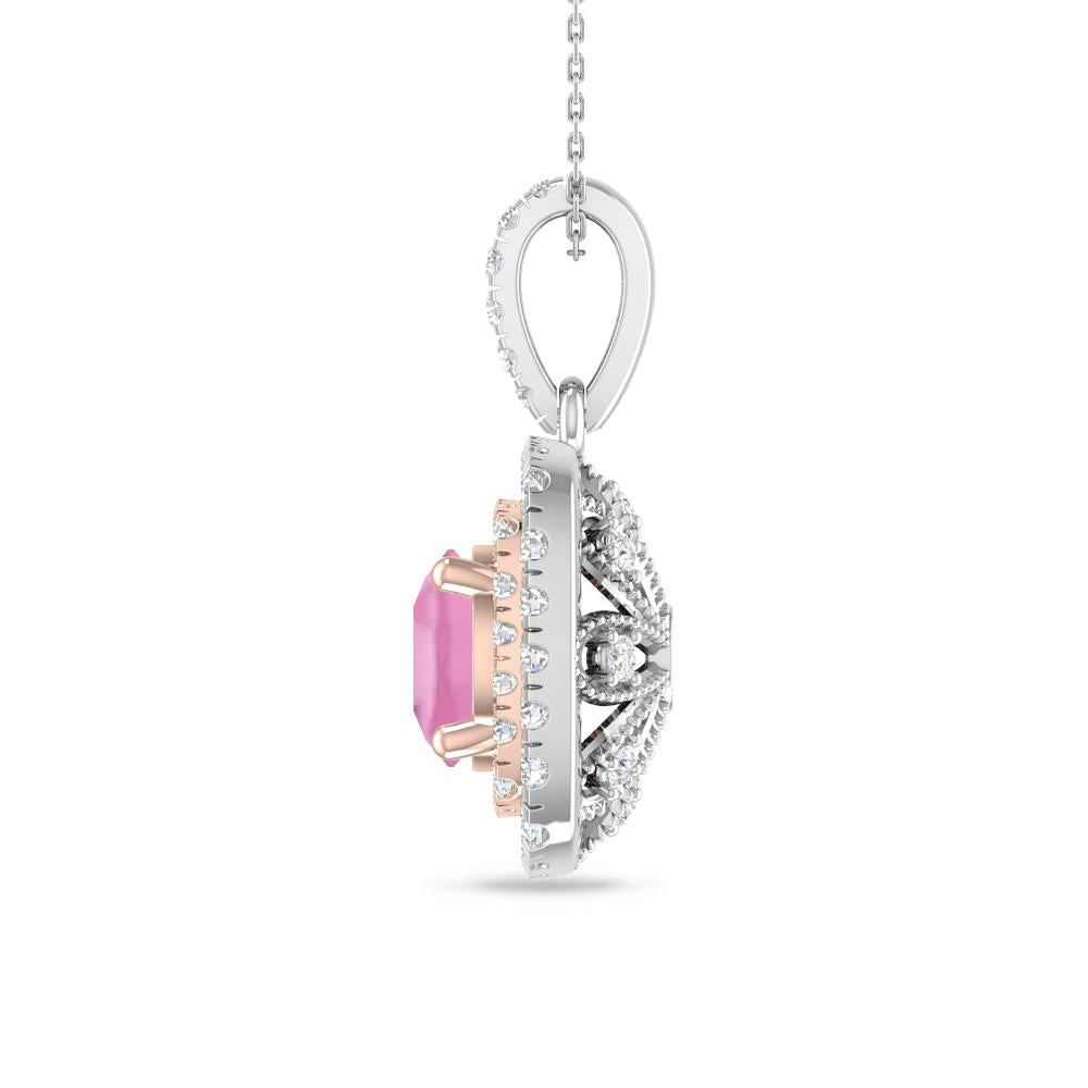 White Gold/Rose Gold - Pink Tourmaline