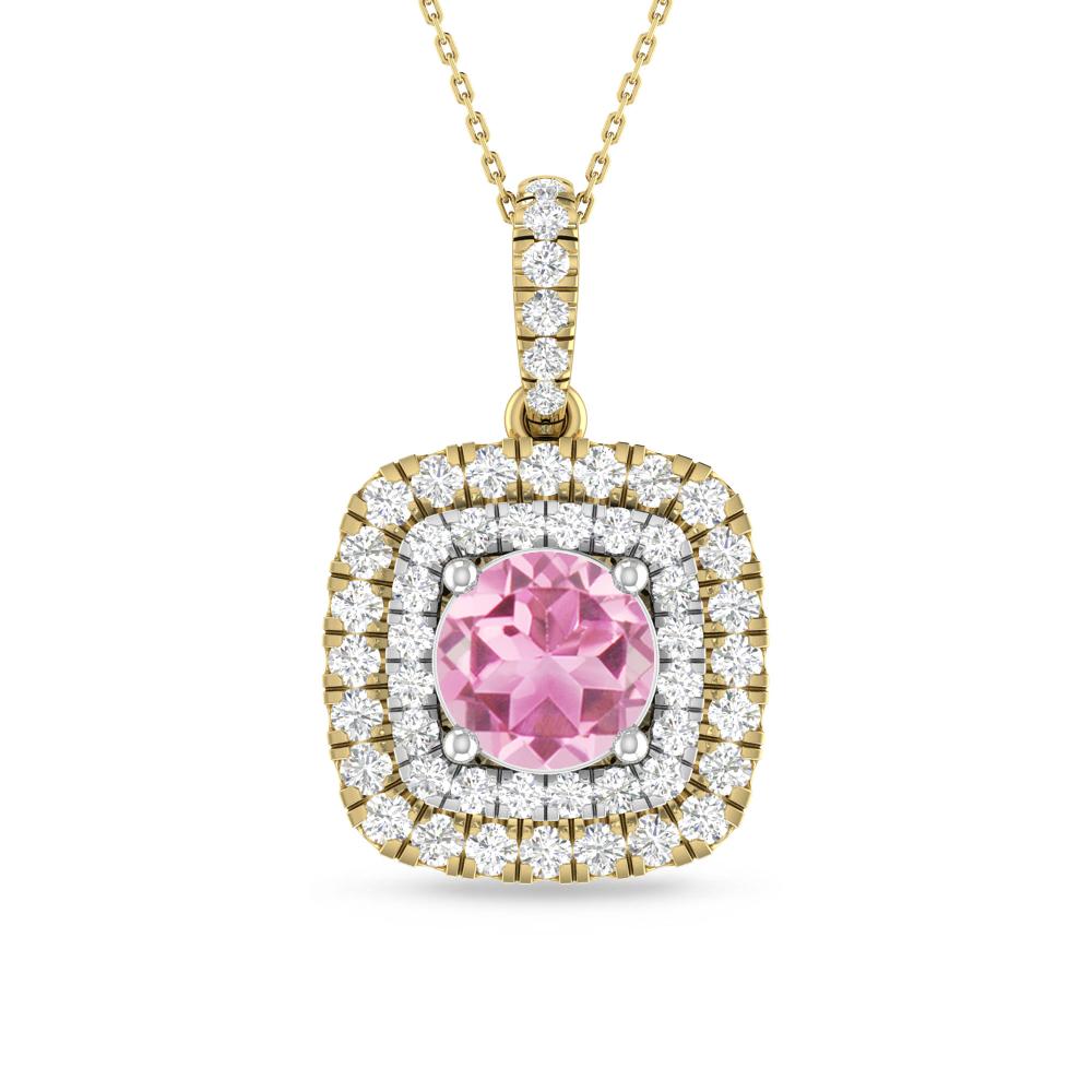 Yellow Gold/White Gold - Pink Tourmaline