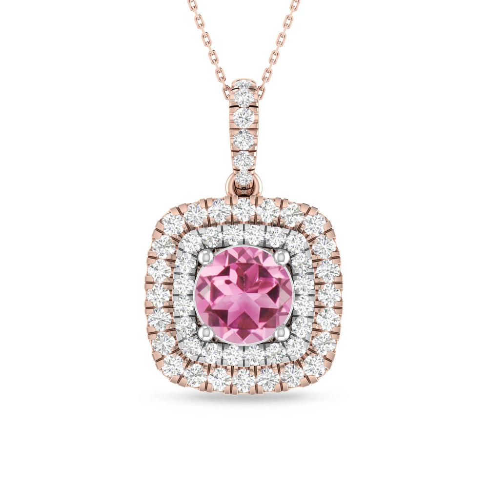 Rose Gold/White Gold - Pink Tourmaline