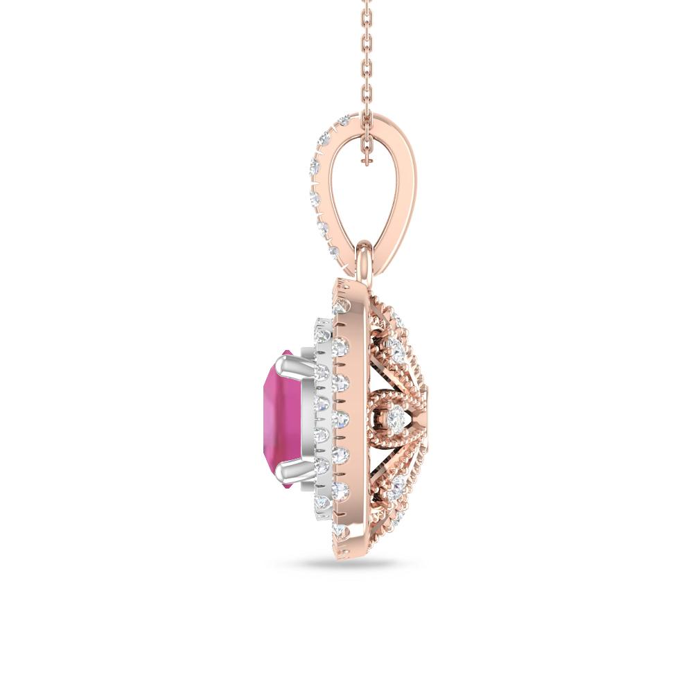 Rose Gold/White Gold - Pink Tourmaline