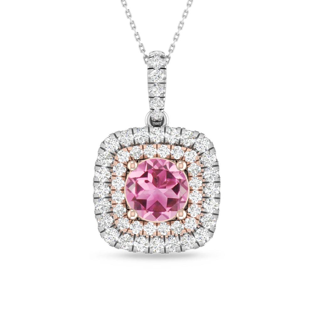 White Gold/Rose Gold - Pink Tourmaline