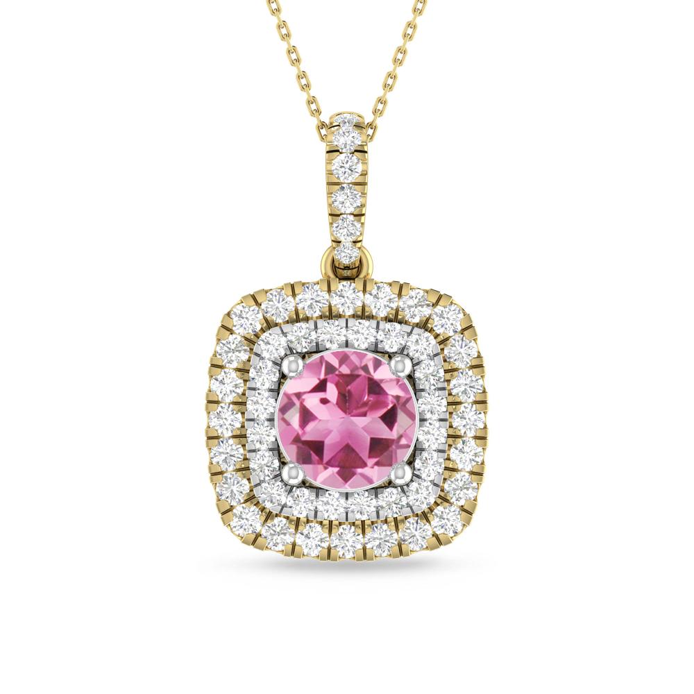 Yellow Gold/White Gold - Pink Tourmaline