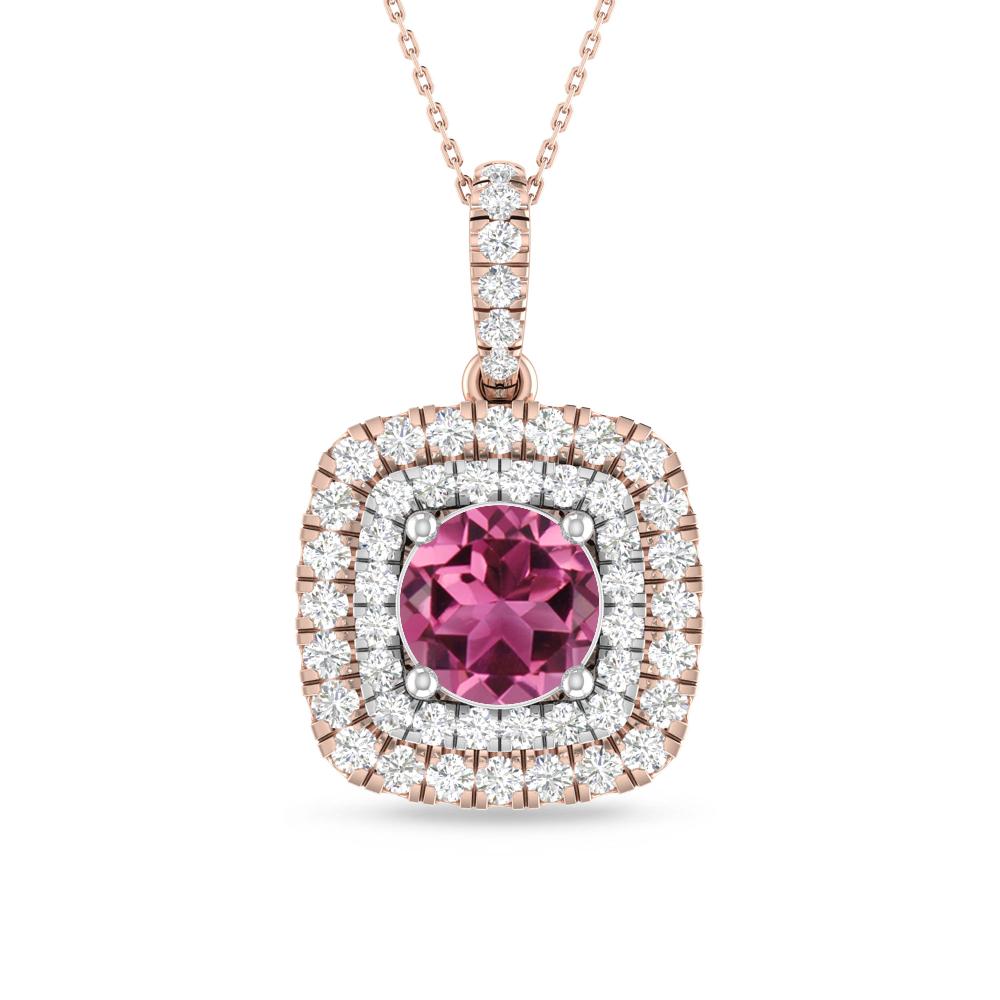 Rose Gold/White Gold - Pink Tourmaline