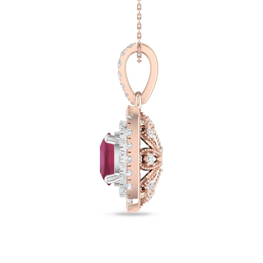 Rose Gold/White Gold - Pink Tourmaline