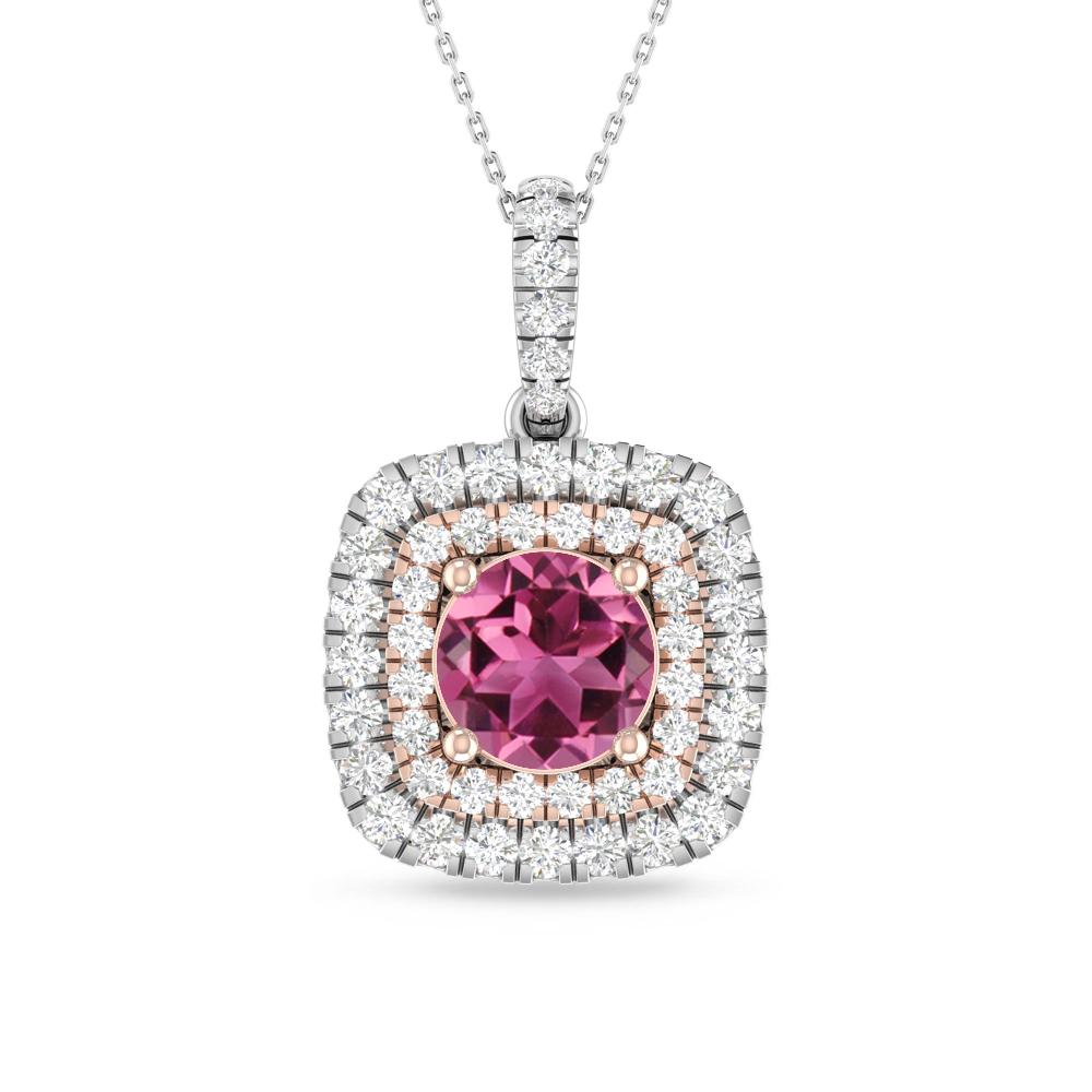 White Gold/Rose Gold - Pink Tourmaline